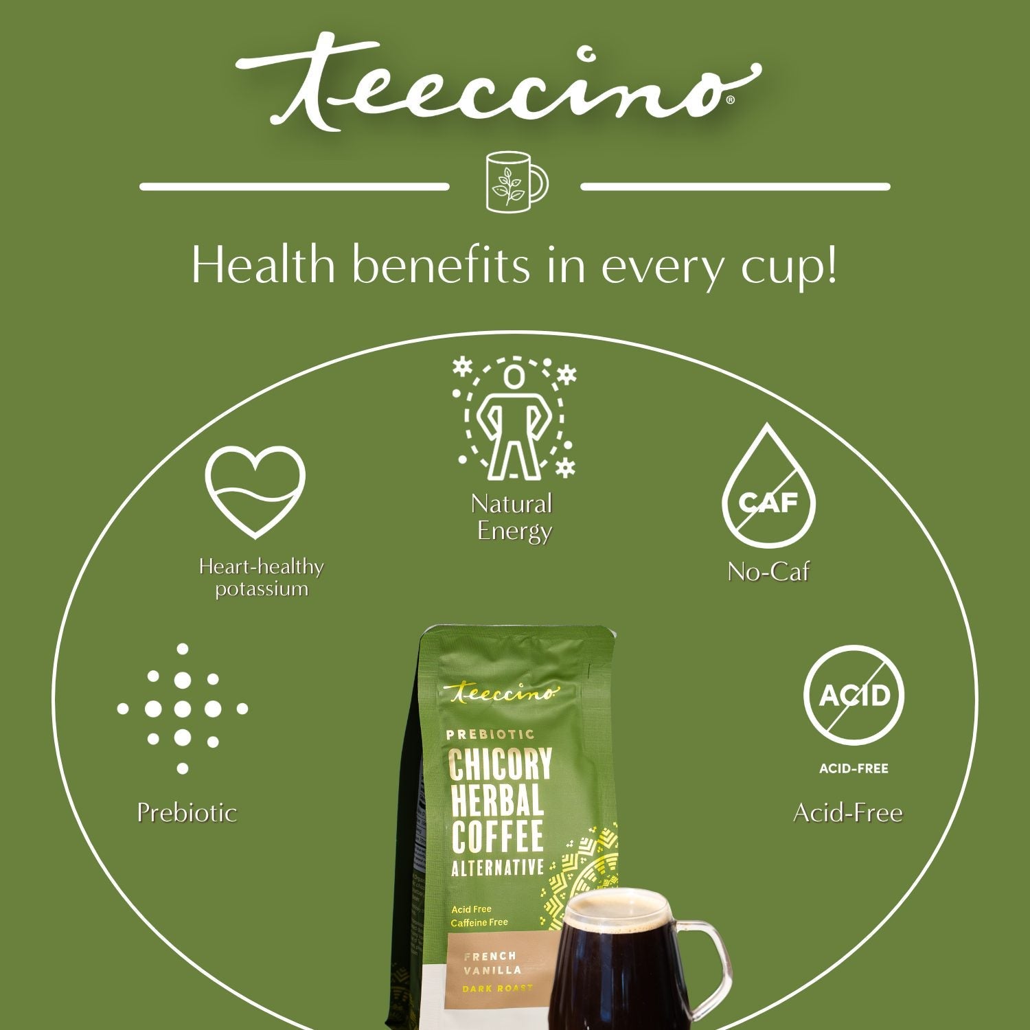 French Vanilla Chicory Herbal Coffee