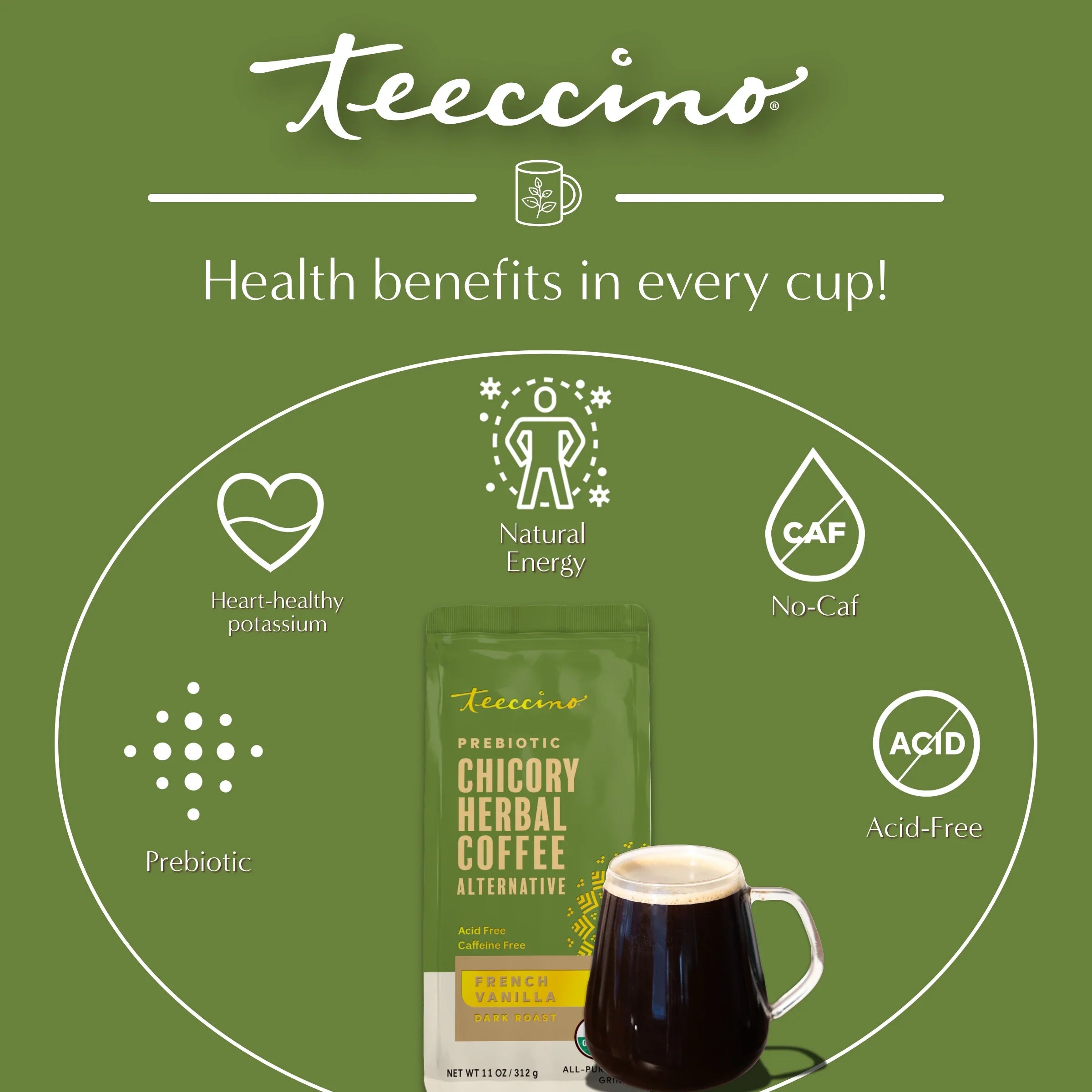 French Vanilla Chicory Herbal Coffee