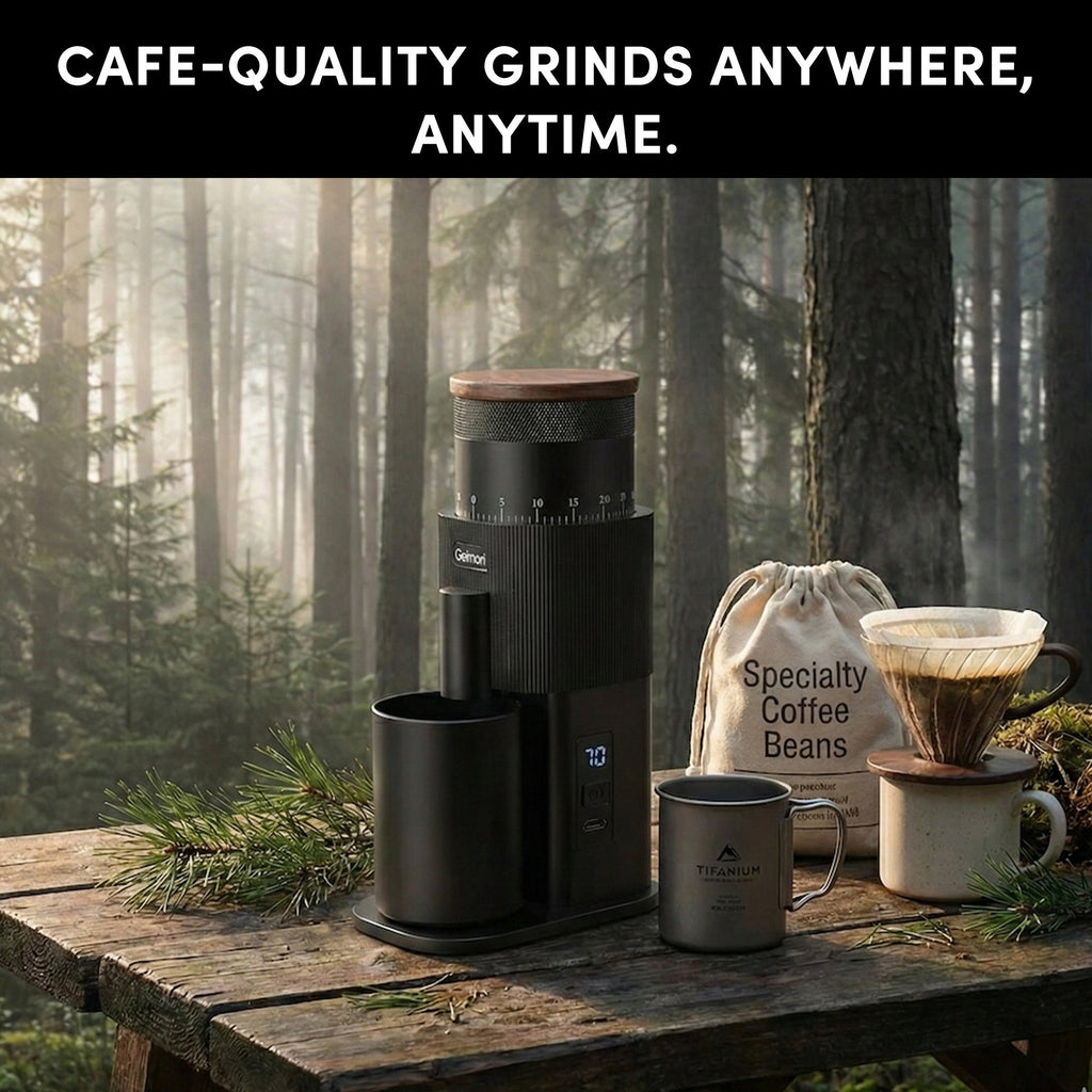 Geimori T38 Battery Coffee Grinder | Portable Espresso & Filter Grinder