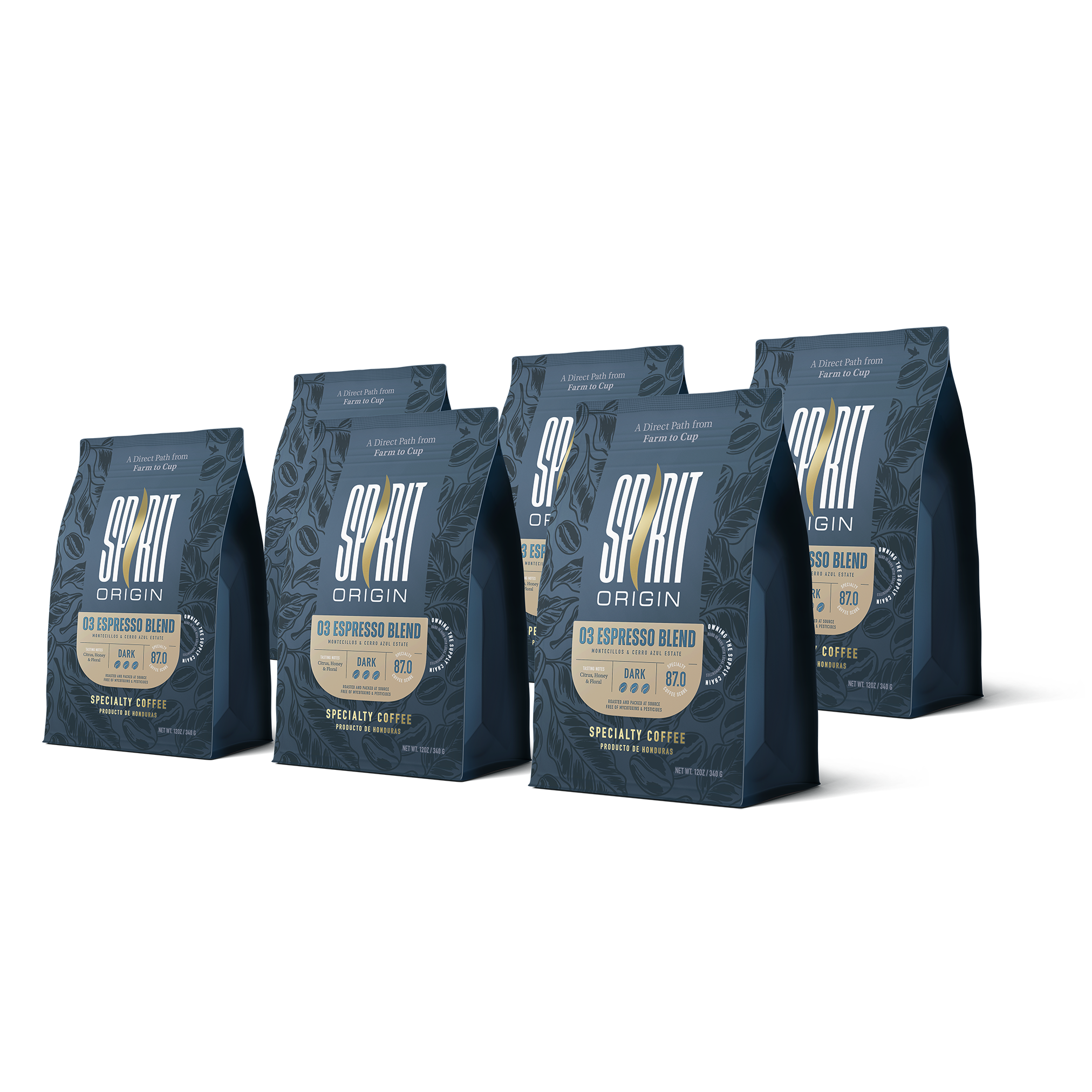 Honduran Espresso Blend – Medium-Dark Roast Specialty Coffee, 6-Pack 4.5lb