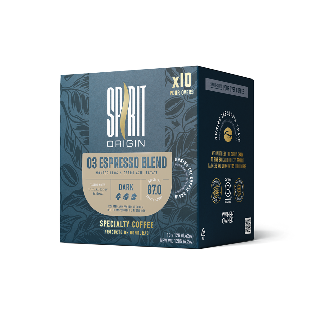 Single-Serve Pour-Over Drip Coffee Bags – Espresso Blend Specialty Coffee (10-Pack)