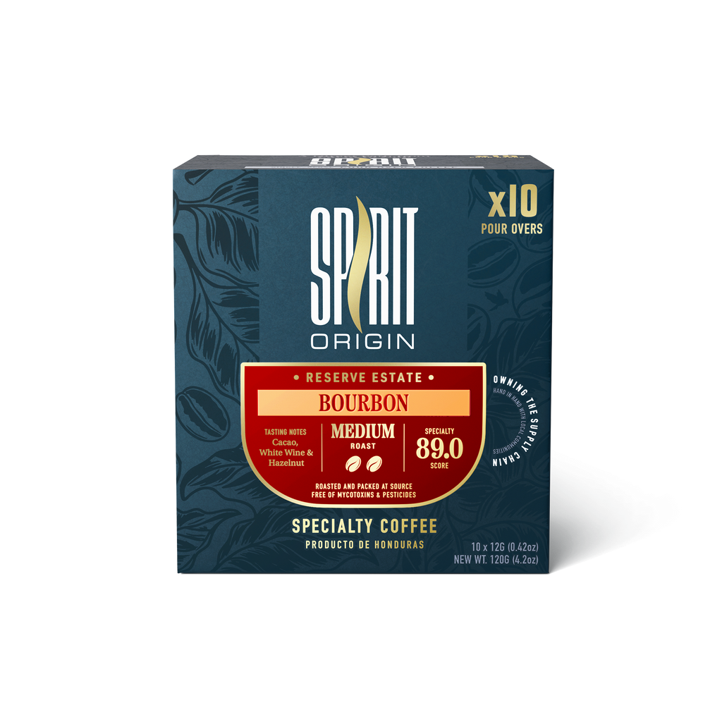 Single-Serve Pour-Over Drip Coffee Bags – Bourbon Medium Roast Specialty Coffee (10-Pack)