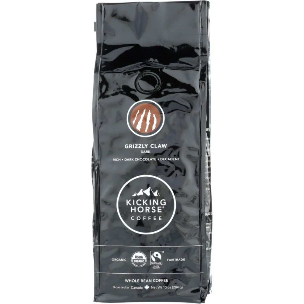 KICKING HORSE: Grizzly Claw Whole Bean Coffee, 10 oz